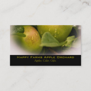 Carte De Visite Fresh Green Apples with Misty Border