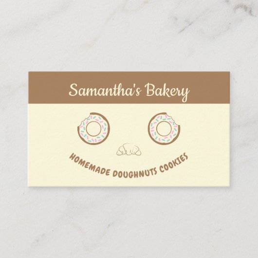 Carte De Visite Friandises biscuits Donut mignon (Devant)