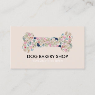 Carte De Visite Friandises pour chien maison Beige Bone