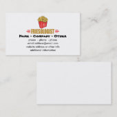 Carte De Visite Fries de France amusantes (Devant / Derrière)