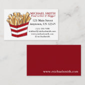 Carte De Visite Fries Français Restauration rapide Foody Restauran (Devant / Derrière)
