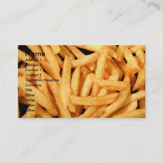 Carte De Visite Fries françaises (Devant)