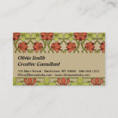 Carte De Visite Frieze Bordure Art Nouveau Floral (Devant)