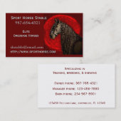 Carte de visite frison de cheval (Devant / Derrière)