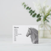 Carte de visite frison d'étalon (Debout devant)