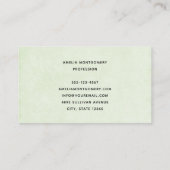 Carte De Visite Frog with Green Hat and Shamrock Cute (Dos)