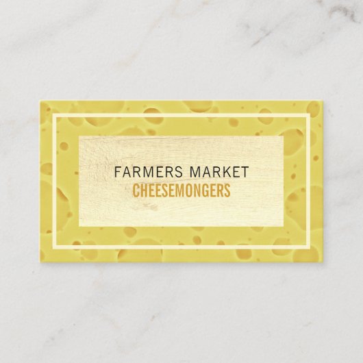 Carte De Visite Fromage Conception, fromage (Devant)