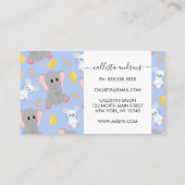 Carte De Visite Fromage d'arachide à la souris gris blanc à élépha (Dos)