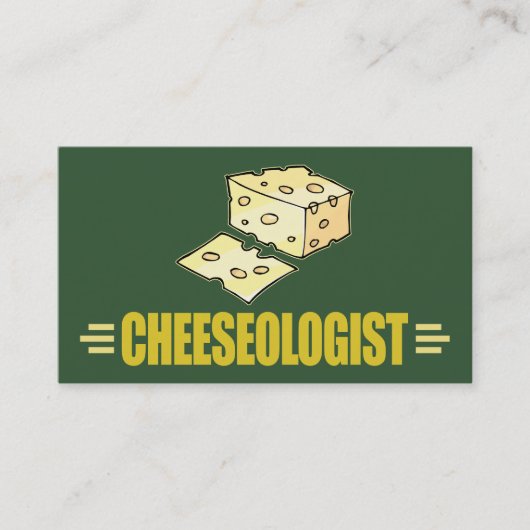 Carte De Visite Fromage Drôle CHEESEOLOGIST Wisconsin (Devant)