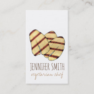 Carte De Visite Fromage frit Halloumi Grilling Cheese Chef végétar