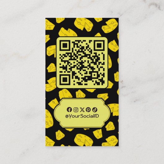 Carte De Visite Fromage jaune (Dos)