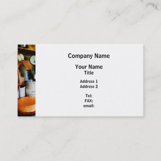 Carte De Visite Fromage, Saucisse et Balance (Devant)