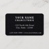 Carte De Visite Fromages et raisins Charcuterie Logo Modèle (Dos)