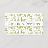 Carte de visite frontalier Feuille moderne (Devant)