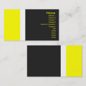 Carte de visite frontalier jaune (Devant / Derrière)