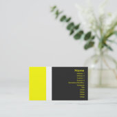 Carte de visite frontalier jaune (Debout devant)