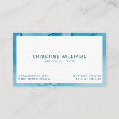 Carte De Visite Frontière bleu moderne (Dos)