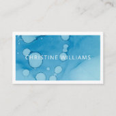 Carte De Visite Frontière bleu moderne (Devant)