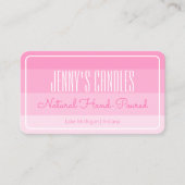 Carte De Visite Frontière Carré moderne Pastel Rainbow Ombre rose (Devant)