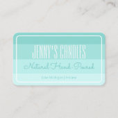 Carte De Visite Frontière Carré moderne Pastel Rainbow Ombre Turqu (Devant)