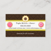 Carte De Visite Frontière crantée par damassé de boulangerie de (Dos)