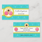 Carte De Visite Frontière crantée par damassé de boulangerie de (Devant / Derrière)