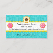 Carte De Visite Frontière crantée par damassé de boulangerie de (Dos)