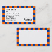 Carte De Visite Frontière de contrôle - bleu et orange (Devant / Derrière)