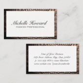 Carte De Visite Frontière de la peau de crocodile (Devant / Derrière)