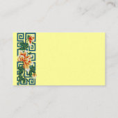 Carte de visite frontière de l'art floral (Dos)