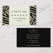 Carte De Visite Frontière d'impression de zèbre (Devant / Derrière)