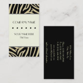 Carte De Visite Frontière d'impression de zèbre (Devant / Derrière)