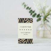 Carte De Visite Frontière d'impression de zèbre (Debout devant)