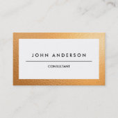 Carte De Visite Frontière d'or, classique, simple, bilatéral (Devant)