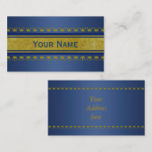 Carte De Visite Frontière d'or de couronnes + votre texte et (Devant / Derrière)