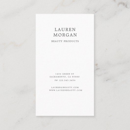 Carte De Visite frontière dorée florale bleu minuit (Dos)