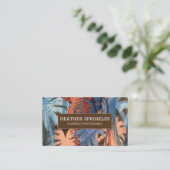 Carte De Visite Frontière du grain de bois | Palmiers (Debout devant)