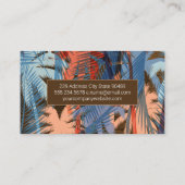 Carte De Visite Frontière du grain de bois | Palmiers (Dos)