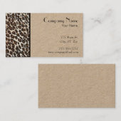 Carte De Visite Frontière Empreinte de léopard (Devant / Derrière)