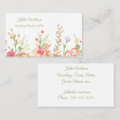 Carte De Visite Frontière florale (Devant / Derrière)