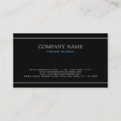 Carte De Visite Frontière florale argentée (Dos)