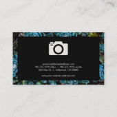 Carte De Visite Frontière florale | Icône caméra (Dos)
