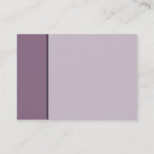 Carte De Visite Frontière latérale pourpre poussiéreuse (Dos)