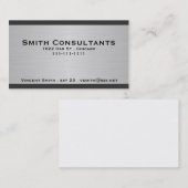 Carte De Visite Frontière métallique et noire argentée balayée (Devant / Derrière)