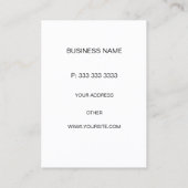 Carte De Visite Frontière moderne de Minimalistisch noire et (Dos)