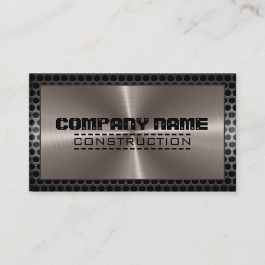 Carte De Visite Frontière moderne élégante inoxydable en bronze (Devant)