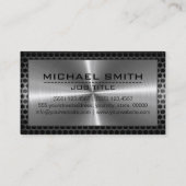 Carte De Visite Frontière moderne en métal inoxydable de chrome (Dos)
