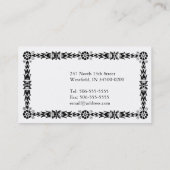 Carte De Visite Frontière ornementale audacieuse (Dos)