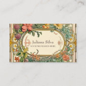 Carte De Visite Frontière ornementale fleur sauvage (Devant)