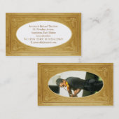 Carte De Visite Frontière pâle d'or de personnaliser (Devant / Derrière)